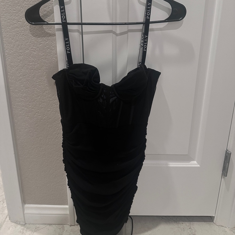 Oh Polly black mini dress